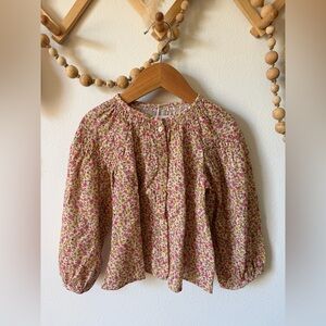Zara girls cotton floral blouse NWT 5T